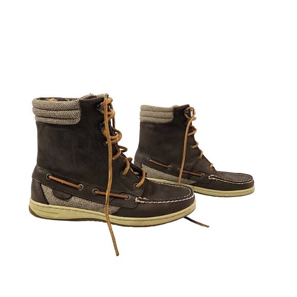 Sperry Top Sider Hikerfish Women’s Sze 8.5M Leather Outdoor Hiking Lace Up Boots - Picture 9 of 16